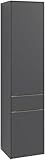 Villeroy & Boch Subway 3.0, Hochschrank, 2 Türen Anschlag (Scharnier) Links und 1 Auszug, C59002; Farbe: Front/Korpus: Nordic Oak, Griff: Volcano Black