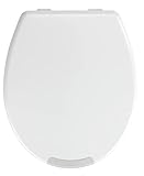 WENKO WC-Sitz Secura Comfort bis 200 kg Tragkraft, Hygiene-Toilettensitz mit 5 cm Sitzflächenerhöhung, Easy Close Absenkautomatik, maximale Sitzsicherheit, aus antibakteriellem Duroplast, 37 x 43,5 cm