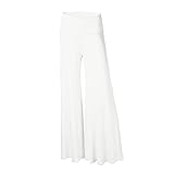 STOREYH Einfarbig Weites Bein Hose Damen Sexy High Waist Loose Tanzhosen Boho Stil Oversize Frauen Tunika Lang Hosen Mode Haremshose Sommer Frühling Herbst Dünner Leggings Pluderhose