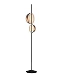 BPILOT Stehlampe Kreative Stehlampe LED Stehlampe Moderne Stehleuchte für Wohnzimmer Doppellampenschirm Leselampe Wohnzimmer Leselampe (Color : Gold, Size : 175 * 35cm)