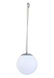 Spetebo Premium Solar LED Hängeleuchte - 20 cm - Kugelleuchte zum Hängen mit 4 LED in warm weiß - Garten Balkon Terrasse Deko Kugel Lampe Beleuchtung