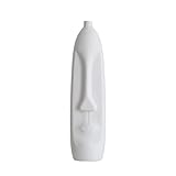 Vase für Pampasgras und Getrocknete Blumen,Matt Vase aus Keramik, Vase Hoch Gesicht mit Schmal Öffnung,39 cm Hoch Bodenvase Hoch schmal für tischdeko/Hochzeit Tischdeko (Color : Bianco)