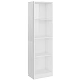 Wakects Bücherschrank, Spanplatte, rechteckiges Bücherregal, für Zuhause