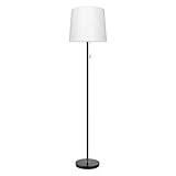 Aigostar Stehlampe mit Pendelschalter, E27 Fassung mit Weiß Lampenschirm, Stehleuchte mit Metallsockel, Moderne Vintage Standleuchten Leselampe für Wohnzimmer, Schlafzimmer