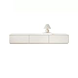 TV-Schrankständer 70,8/118 Zoll TV-Schrank, schlicht, weiß, mit Schublade, TV-Konsole, Entertainment-Center, Wohnzimmer-Aufbewahrungsschrank Fernsehschrank Bauernhaus-Fernsehschrank ( Color : L-300cm