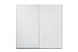 Rauch Möbel Santiago Schrank Schwebetürenschrank Weiß 2-türig inkl. Zubehörpaket Basic 2 Einlegeböden, 2 Kleiderstangen, BxHxT 218x210x59 cm