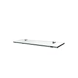 Meykoers Glasregal Glasablage Wandregal Glas Bad-Regal Duschablage Glas Ablage Glasregalboden 430x92mm