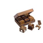 Philos 6248 - Cube-Edition II mit 6 unterschiedlich schwierigen Knobelspielen im Holzdisplay