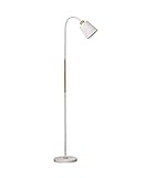 BPILOT Stehlampe Stehleuchten Weiß Schwarz Holzfarbe Stehlampe Moderne Stehlampen Stehen Einfache Eckstehlampe Wohnzimmer Leselampe (Color : White, Size : 120 * 21cm)