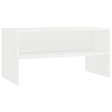 vidaXL TV Schrank Lowboard Couchtisch Fernsehschrank Fernsehtisch Sofatisch TV Tisch Möbel Board Sideboard Weiß 80x40x40cm Holzwerkstoff