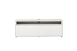 now! by hülsta 'Easy Lowboard, TV Bank in Lack-reinweiß mit 1 Klappe und offenem Fach mit Rahmen in Lack-reinweiß, 46,3cm H x 128cm B x 44,8cm T.