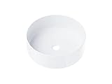 VBChome Waschbecken 41 x 41 x 13 cm Keramik Weiß Waschtisch Handwaschbecken Aufsatzwaschbecken Komfortabel Modern Elegant
