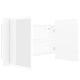Wakects LED Schrank Badezimmerschrank Weiß Leicht zu reinigen Sapce Acryl Stabile Spanplatte Spart RGB Licht für Hotel