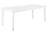 Beliani Esszimmertisch weiß 90 x 180 x 76 cm Holztisch Cary