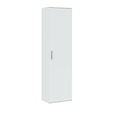 OGGI Kleiderschrank | 1-türiger Kleiderschrank Mehrzweckschrank | Praktischer und Solider Allzweckschrank mit 1 Tür für unterschiedliche Räume, 183x50 (HxB), weiß