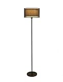 Stehlampe Nordische Stehlampen Für Schlafzimmerleuchten Moderne Stehlampe Stoff Lampenschirm Home Deco Hohe Lampe Boden Wohnzimmer Leselampe (Color : A, Size : Button Switch)