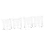 STOBAZA 4 Stücke Küche Abfall Eimer Kleinigkeiten Transparent Stift Recyceln Müll Runde Eimer Büro Kosmetik Tisch Blume Kunststoff Kleine Mülleimer Halter Bad Mini Lebensmittel