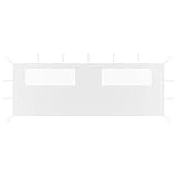 TALCUS Haus & Garten mit Pavillon Seitenwand mit Fenster 6x2m weiß