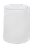WENKO 25209100 Schwingdeckeleimer Atri Weiß, Mülleimer mit Schwingdeckel, 6 l, Kunststoff, 21 x 25,5 x 21 cm