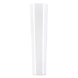 Giessle® 70cm hoch Glasvase für Pampasgras Bodenvase aus Glas weiß groß konisch XL Vase