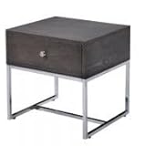 ACME Iban Beistelltisch, graue Eiche & Chrom graue Eiche & Chrom //Industrie/Übergang