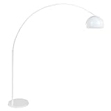 Stehlampe Bogenleuchte Standlampe Leselampe Wohnzimmerleuchte Mattweiß H 210 cm