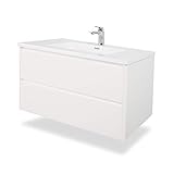 GOOM Badmöbel-Set, Waschbecken mit Unterschrank und optional Badezimmerspiegel. Waschtisch mit Unterschrank in den Maßen: 60, 90, 120cm. Auch als Doppelwaschbecken mit Unterschrank verfügbar