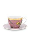 Pip Studio Cappuccino Tasse mit Untertasse La Majorelle | Pink - 280 ml