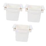 Operitacx 3 Stück Büro-Mülleimer Winziger Mülleimer Platzsparender Mülleimer Schreibtisch-Bleistiftschublade Kleines Metalltablett Aufbewahrungsschubladen