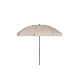 greemotion Sonnenschirm 3m mit UV-Schutz - Balkonschirm in Beige-Grau - Gartenschirm knickbar - Terrassenschirm rund - Outdoor-Schirm für Balkon, Terrasse & Garten, 240 x 240 x 238 cm