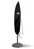 BUSHBOCK® Premium Sonnenschirm/Ampelschirm Abdeckhaube - bis ca. 400cm Ø - bestes 600D Gewebe - ultra robust mit Belüftungsöffnungen und Spezialbeschichtung (265x40/70/50cm)
