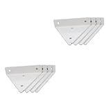 Cabilock 8 Sets Regalhalterung Dekoratives Wandregal Robustes Regal Glas-Wandregal Schwimmende Regal-Hardware Metall-Regalhalterungen Schrank-Regalhalterungen Eisen Weiße