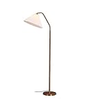 Stehleuchte Stehlampe Standleuchte Retro Messing Stehleuchte Stoff Lampenschirm Stehlampe Wohnzimmer Schlafzimmer Nachttisch Stehlampen Standlampe Wohnzimmer ( Color : Remote control , Size : 153*25cm