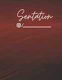 Sentational: Aesthetic Paperbck Red/Maroon/Burgundy Journal/Notebook/Diary for Instagram Influencers: Notebooks Journal, Ruled Notebook, Premium Thick ... Home School Content Writing Note Taking Journ