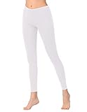 OCERA Damen Leggings Lang aus atmungsaktiver Viskose Weiss Gr. M (40/42)