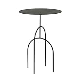 Wohnzimmer Beistelltisch Metall-Beistelltisch, Beistelltisch for kleine Räume, Akzent-Nachttisch, runder kleiner Beistelltisch, Beistelltisch for drinnen und draußen, Snack-Tisch, Akzent-Terrassen-Bei