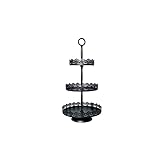 Kuchenständer Black Dessert Tisch Requisiten Matte Dessert Stand Hochzeit Kuchen Tablett Spitze Rand Schmiedeeisen Dessert Stand verwendet for Nachmittagstee Ausstellung und Feier Tortenständer (Size