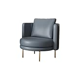 KIZQYN Einzelsofa Business-Empfangssofa, Stuhl, Hotel, drehbares Einzelsofa, Freizeit-Einzelsofa, Schlafzimmer, Wohnzimmer, Arbeitszimmer, weiches Ledersofa Schlafsessel Sofabett (Color : Blauw)