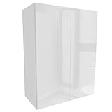 MIRADU Badezimmerschrank hängend hochglänz weiß (78x60x30) mit Push-to-Open-Fronten, Waschmaschinenschrank, badezimmerschränke, badschrank hängend, Waschbeckenunterschrank,wc Schrank, wandschrank