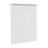 VA-Cerulean Verdunkelungsrollo,Seitenzugrollo Klemmfix,Senkrechtmarkise Sichtschutz Rollo,70x160 cm,Weiß,mit Beschichtung Sonnenschutz,Fensterrollo Balkonrollo für Fenster & Tür