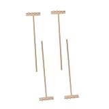 Yardwe 4 Stück Mini-Rechen Puppenhaus-Zubehör Zen-Garten-Dekor Miniatur-Set Mini-Sand-Rechen Spielhaus-Zubehör Japanischer Garten-Rechen Sandkasten-Zubehör Zen-Garten-Zubehör