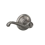 SCHLAGE Flair-Durchgangshebel, satiniertes Nickel, Flur/Schrank, F10FLA619