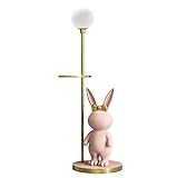 SOCUY Stehlampe Wohnzimmer Kaninchen Stehlampe Moderne Glühlampe Rack Lampe Wohnzimmer Schlafzimmer Vertikale Dreifarbige Dimmlampe Stehleuchte Stehlampen (Color : Pink)