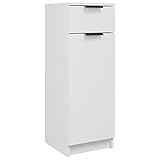 Bussandri Exclusive - Badezimmerschrank 32x34x90 cm Holz Holz weiß