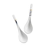 BESTonZON 2 Stück Schöpflöffel Cojines Decorativos Para Sala Dessertlöffel Espressolöffel Pho-Löffel Servierlöffel Esslöffel Keramik Haushaltsreislöffel Dekorativer Breilöffel