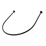 Vorhangstange Für Ankleidezimmer, U-förmige Duschvorhangstange, Eckteiler Vorhangstange Flexibel Für Badezimmer, Badewanne, Garderobe, Ankleidezimmer (Farbe : Schwarz, Größe : 90x90cm)
