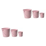 ORFOFE 6 Stück Mini-Eimer Vintage Wohnkultur Töpfe Für Pflanzen Im Freien Haushaltsdeko Angeleimer Spielzeug Metalleimer Für Partys Dekorativer Blumenhalter Handlicher Blumeneimer