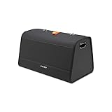 Ergocar Kofferraum Organizer, PU-Leder Autotasche Auto Kofferraum Box mit Deckel, Zusammenklappbarer Aufbewahrungsbox mit Fächern, Wasserfeste Langlebig, Rutschfester Boden, 180° Öffnung