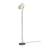 AMYSTY Stehleuchte Stehlampe Standleuchte Eisen Stehlampe Mit Weißem Keramik Lampenschirm Moderne Stehlampe Silber Leselampe Eckleuchte for Wohnzimmer Schlafzimmer Standlampe Wohnzimmer