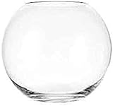 Kugelvase klare Glaskugelvase Kristallglas Vase Höhe ca. 16 cm Durchmesser ca. 20 cm, Öffnung ca. 9,5 cm - 10,5 cm,mundgeblasen